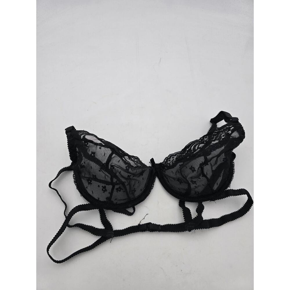VINTAGE Y2K DARLING Bralette SEE THROUGH SEXY BRA MADE IN USA 36 #b47